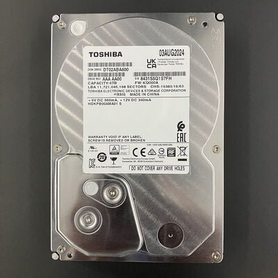 【大須店】中古  TOSHIBA DT02ABA600 (SATA3 6TB 5400rpm 128MB BLK) 3120022333 