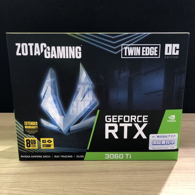 【甲府飯田店】中古  ZOTAC GAMING GEFORCE RTX 3060Ti Twin Edge OC 8GB 256BIT GDDR6 (ZT-A30610H-10M RTX3060Ti 8GB) 4720001716 