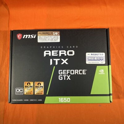 【なんば店】中古  MSI GeForce GTX 1650 D6 AERO ITX J OC (GTX1650 4G GDDR6) 3280021650 