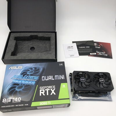 【大分店】中古  【LHR版】ASUS DUAL-RTX3060TI-8G-MINI-V2 (RTX3060Ti 8GB LHR) 175520 