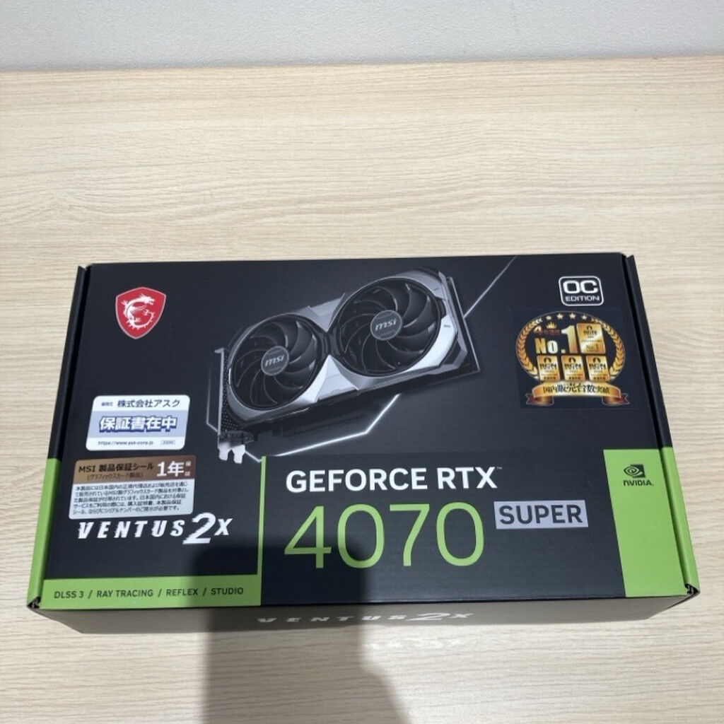 中古 MSI GeForce RTX 4070 SUPER 12G VENTUS 2X OC (RTX4070 SUPER