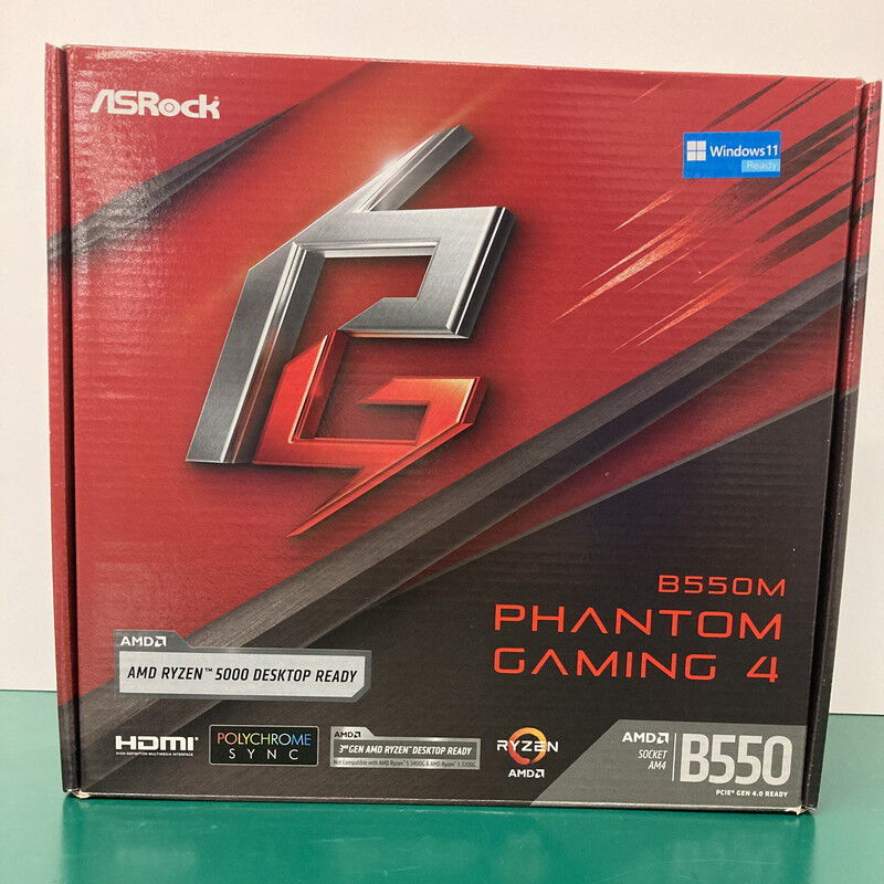 中古 ASRock B550M Phantom Gaming 4 (B550 AM4 mATX DDR4