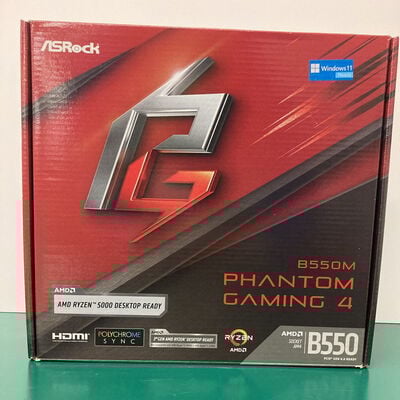 【神戸・三宮店】中古  ASRock B550M Phantom Gaming 4 (B550 AM4 mATX DDR4) 3410009588 