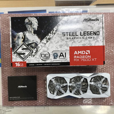 【宮崎恒久店】中古  ASRock RX7600XT SL 16GO(RX7600XT Steel Legend OC 16GB) 166369 