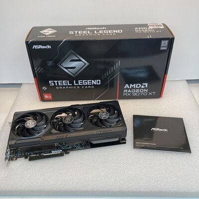 【京都店】中古  ASRock RX9070XT SLD 16G Steel Legend Dark 16GB (RX9070XT 16G) 176936 