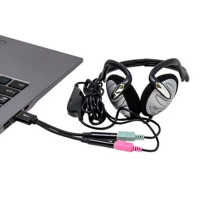 AINEX  ADV-128A (USBオーディオ変換ケーブル ヘッドフォン+マイク用) 