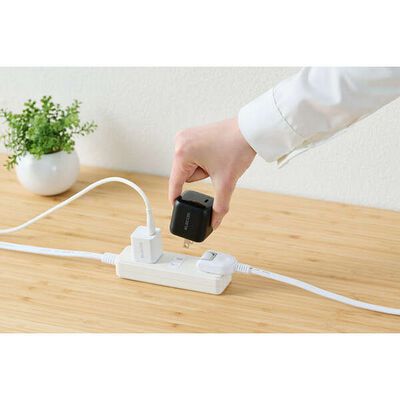 エレコム  ACDC-PD12565BK (USB Power Delivery 65W AC充電器 C-Cケーブル付属/1.5ｍ) 