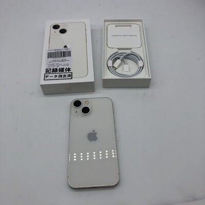 【宇都宮鶴田店】中古  【国内版SIMフリー】Apple iPhone13 mini 5.4インチ 256GB (スターライト) MLJK3J/A 147416 