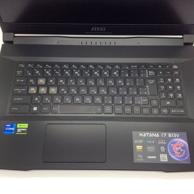 【浜松店】中古  MSI Katana 17 B13VEK(i7-13620H/32GB/SSD1TB+1TB/なし/RTX4050 6GB/17.3/1980x1080/W11H) 1300007776 
