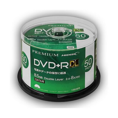 HIDISC  HDVD+R85HP50 (DVD+R DL 片面2層 8.5GB 50枚) 