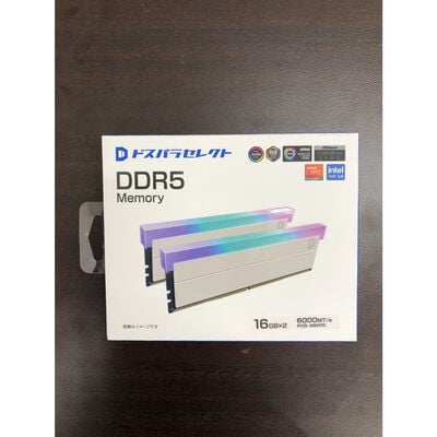 【福山ココローズ店】中古  ﾄﾞｽﾊﾟﾗｾﾚｸﾄ D5D6000-16G2A1-RGB-WH(DDR5-6000 16GBx2) 5090001004 