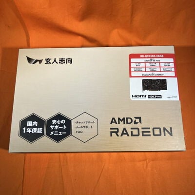 【なんば店】中古  玄人志向 RD-RX7600-E8GB (RX7600 8G) 162748 
