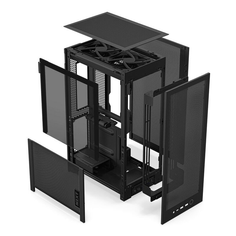PCケース(自作PC用) NZXT H2 flow NZXT H2 Flow CI-H21FB-01 (mini-ITX ガラス ブラック) ｜ パソコン