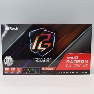 【札幌店】中古  ASRock Radeon RX 6750 XT Phantom Gaming D 12GB OC（RX6750XT 12GB） 3480034706 