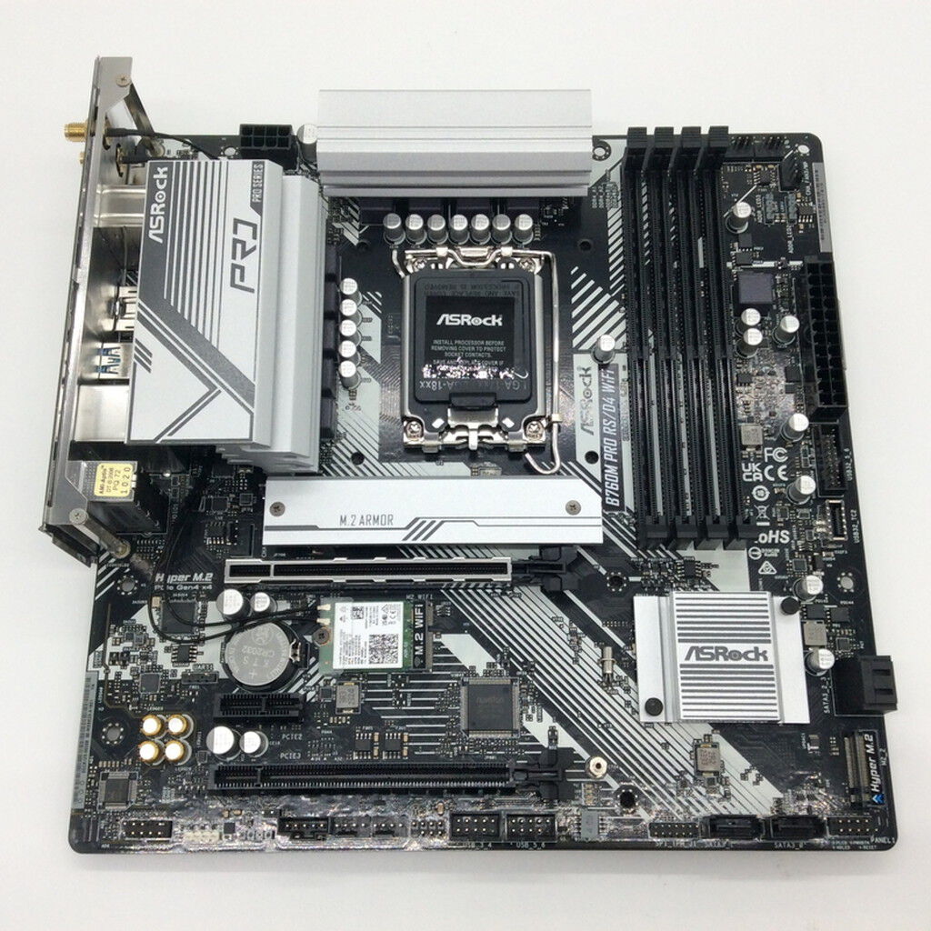 中古 ASRock B760M Pro RS/D4 WiFi (B760 1700 mATX DDR4) 167292