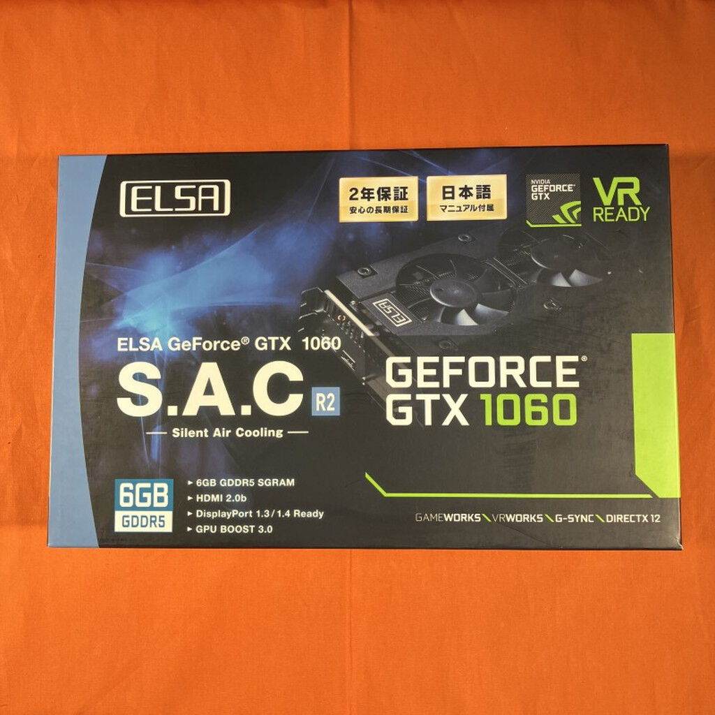 中古 ELSA GeForce GTX 1060 6GB S.A.C R2 GD1060-6GERS2 3480037239