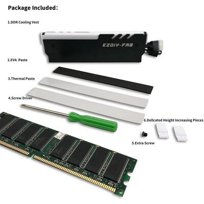 EZDIY  RAM Heatsink V1-Black-2 Pack EZDPI061-2-A (メモリ用ヒートシンク 2個入 ブラック) 