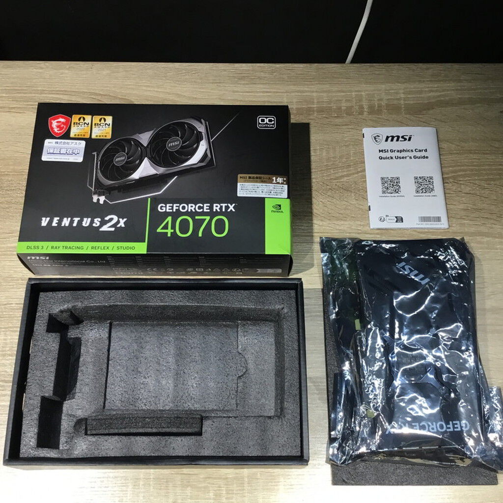 中古 MSI GeForce RTX 4070 VENTUS 2X 12G OC (RTX4070 12GB) 157129