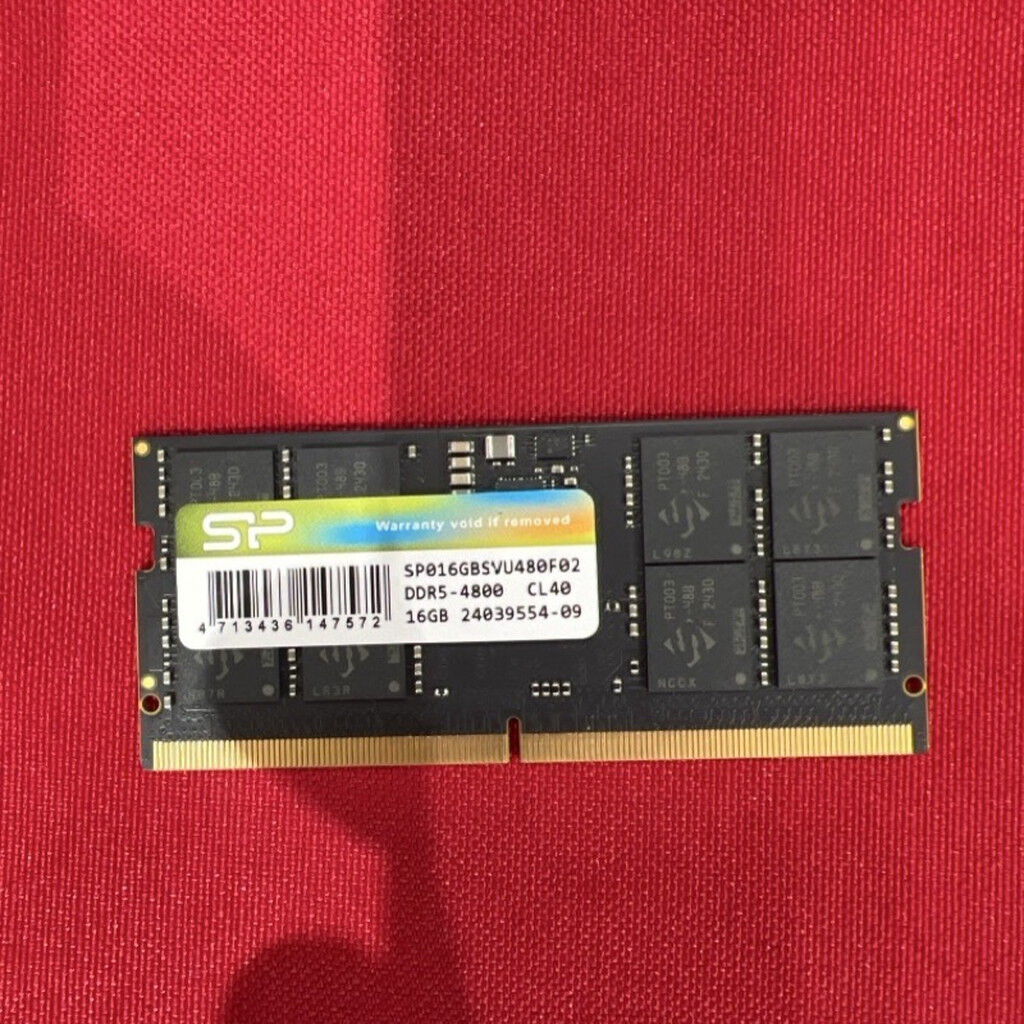 中古 シリコンパワー SP016GBSVU480F02(SODIMM DDR5 PC5-38400 16GB