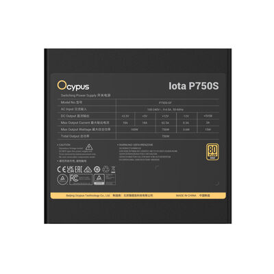 Ocypus  Iota P750S  Iota-P750S-GFFBK025X-JP (ATX 750W) 