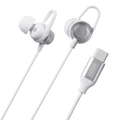 サンワサプライ  MM-HSTC05W USB Type-Cイヤホンマイク（ホワイト） 