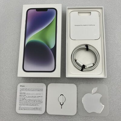 【新潟店】中古  【UQ版SIMフリー】Apple iPhone14 6.1インチ 128GB (パープル) MPUY3J/A 3290007633 