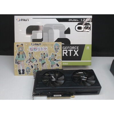【前橋ｲﾝﾀｰｱｶﾏﾙ店】中古  Palit NE63060T19K9-190AD (RTX3060 12GB) 144782 