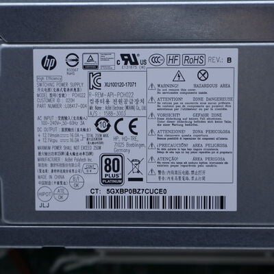 【通販センター】中古  HP EliteDesk 800 G5 SFF(Intel Core i7 9700 3.00GHz/16GB DDR4/SSD256GB/-/オンボード/GbE/W11P) 192826 