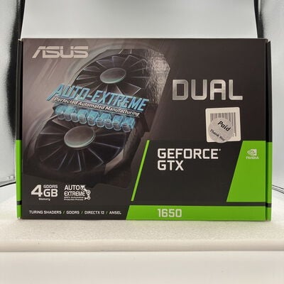 【新潟店】中古  ASUS DUAL-GTX1650-4G (GTX1650 4G GDR5) 3290006626 