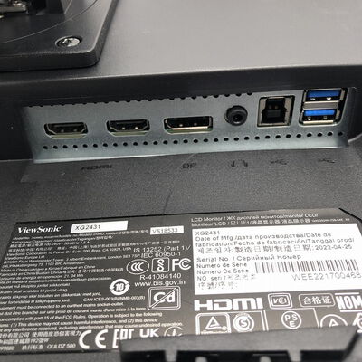 【盛岡都南店】中古  Viewsonic XG2431 (23.8"W 2H1DP 1ms IPS 240Hz) 4580001632 