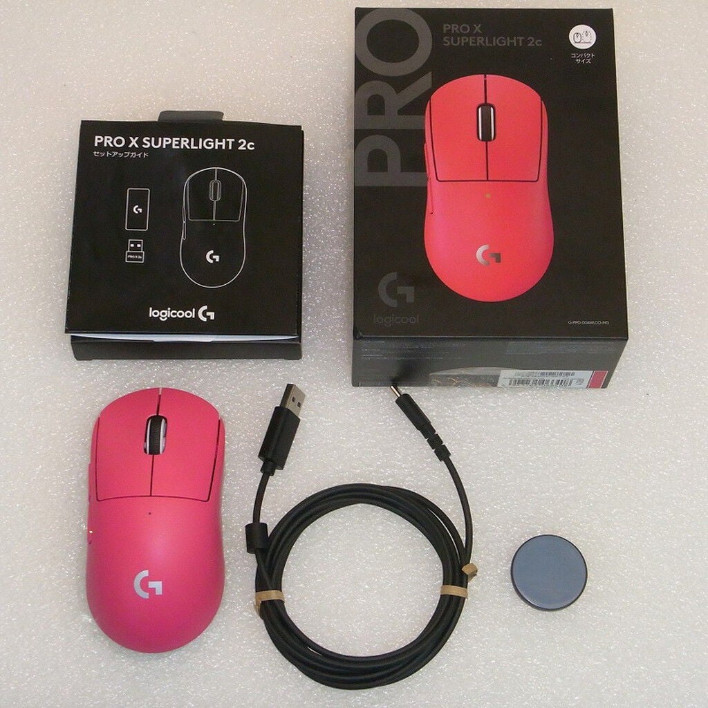 中古 logicool PRO X SUPERLIGHT 2c ピンク G-PPD-004WLCO-MG