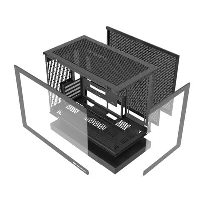 darkFlash  F1 F1-BLACK (MicroATX ガラス ブラック) 