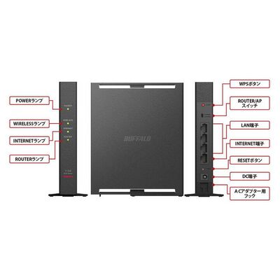 BUFFALO  WCR-1166DHPL/D (Wi-Fi 5 11ac対応 Wi-Fiルーター) 
