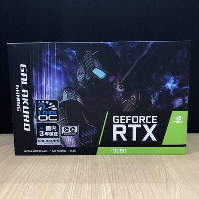 【甲府飯田店】中古  玄人志向 GG-RTX3060-E12GB/OC/DF (RTX3060 12GB) 144779 