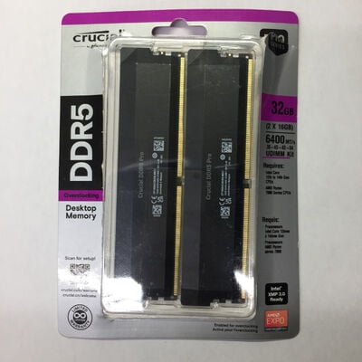 【千葉店】中古  Crucial CP2K16G64C38U5B(DDR5 PC5-51200 16GBx2) 3250005401 