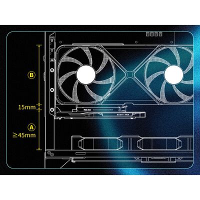 EZDIY  AH00 PCIe 5.0 ARGB Vertical GPU Mount White YIHPI348-1 (PCIe 5.0 ARGB垂直グラフィックボードホルダー ホワイト) 