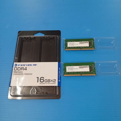 【大須店】中古  ﾄﾞｽﾊﾟﾗｾﾚｸﾄ D4N3200-16G2A2(DDR4 PC4-25600 SO16GBx2) 3120024029 