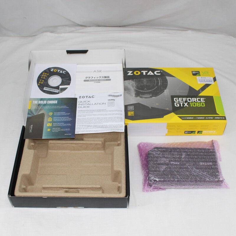 中古 ZOTAC GeForce GTX 1060 6GB Single Fan ZT-P10600A-10L