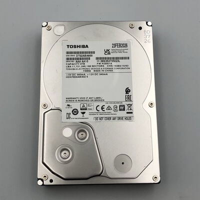 【甲府飯田店】中古  TOSHIBA DT02ABA600 (SATA3 6TB 5400rpm 128MB BLK) 4720002682 
