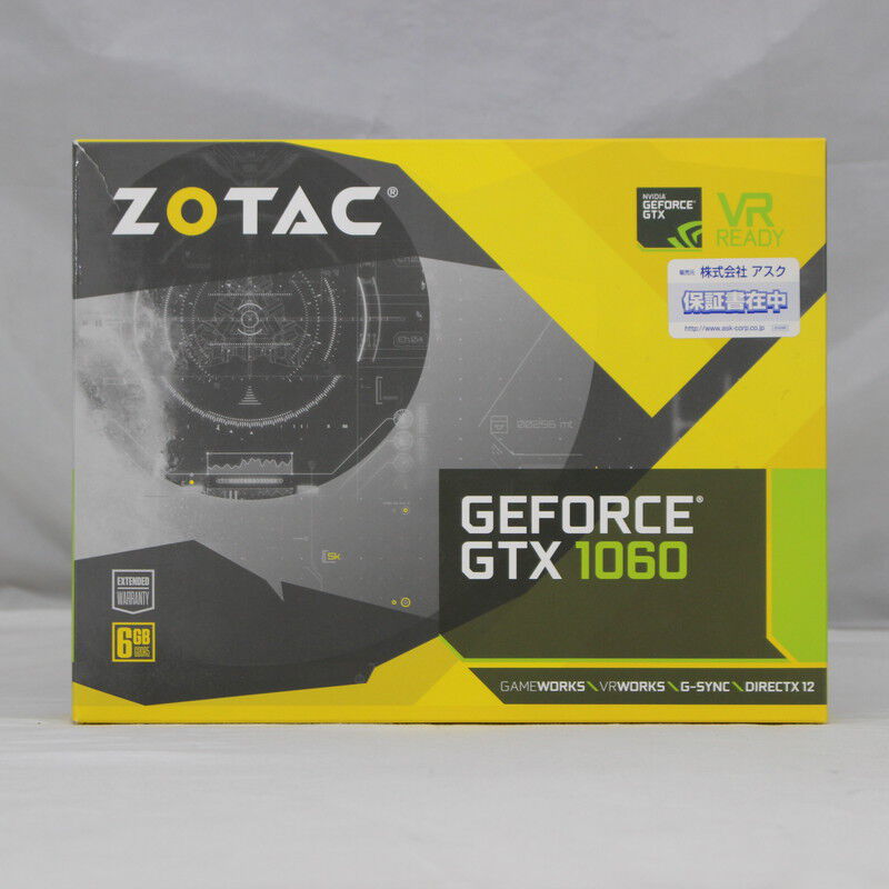 中古 ZOTAC GeForce GTX 1060 6GB Single Fan ZT-P10600A-10L