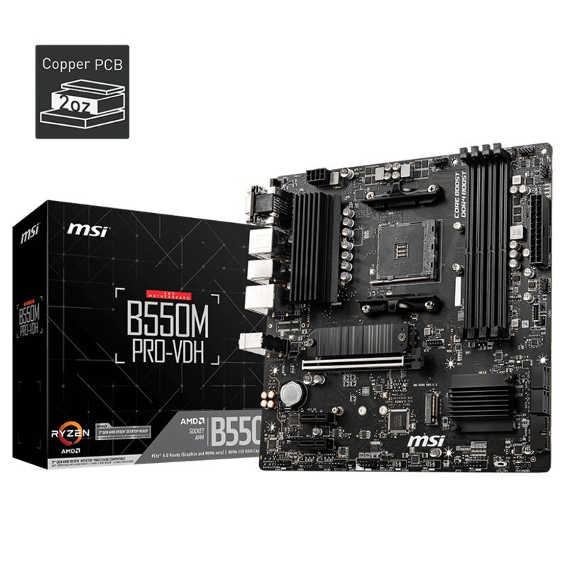 MSI B550M PRO-VDH 未使用品 MSI B550M PRO-VDH (B550 AM4 MicroATX) ｜ パソコン通販のドスパラ