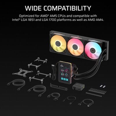 Corsair  iCUE LINK TITAN II 360 RX LCD Black CW-9061045-WW (ブラック) 