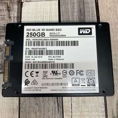 【広島店】中古  WD WDS250G2B0A (SSD 2.5in SATA 250GB) 3320004930 