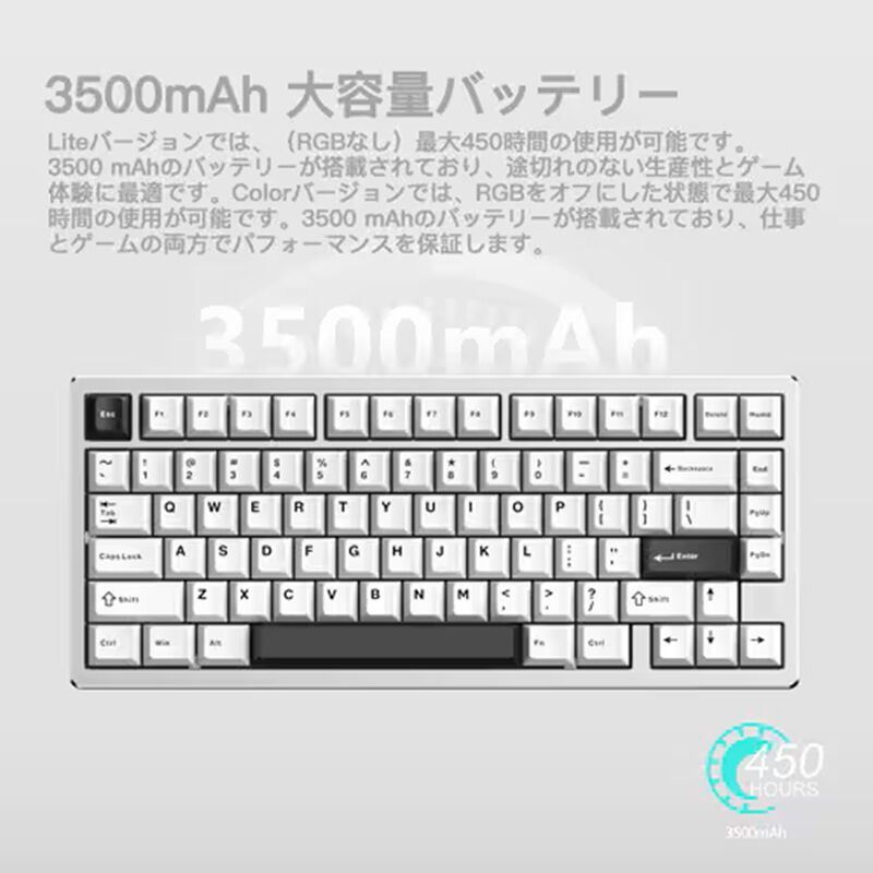 WOBKEY Rainy 75 Lite LR75SIL (シルバー) ｜ パソコン通販のドスパラ