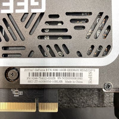 【熊本浜線店】中古  ZOTAC_RTX3080_10GB_GDDR6X 5370001034 
