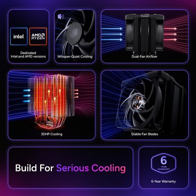 CoolerMaster  V8 ACE 3DHP Black AMD MAM-T6HA-225PK-RB 