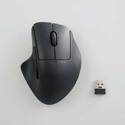 エレコム  M-SH31MBSKXBK (無線マルチ接続Sサイズマウス&ldquo;SHELLPHA&rdquo;チルト機能付き7ボタン ブラック) 