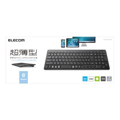 エレコム  Bluetooth超薄型コンパクトキーボード TK-FBP101BK (ブラック) 