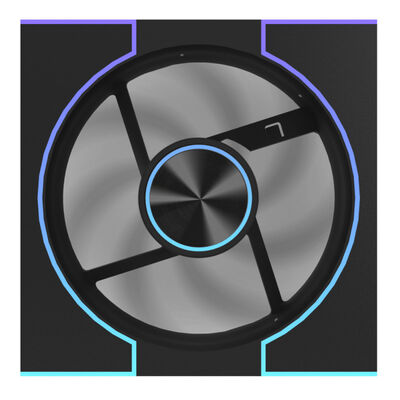 darkFlash  DM8R LINE DM8RLINE-B-HQ1 (120mm ブラック ARGB リバースファン) 