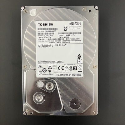 【大須店】中古  TOSHIBA DT02ABA600 (SATA3 6TB 5400rpm 128MB BLK) 3120022334 